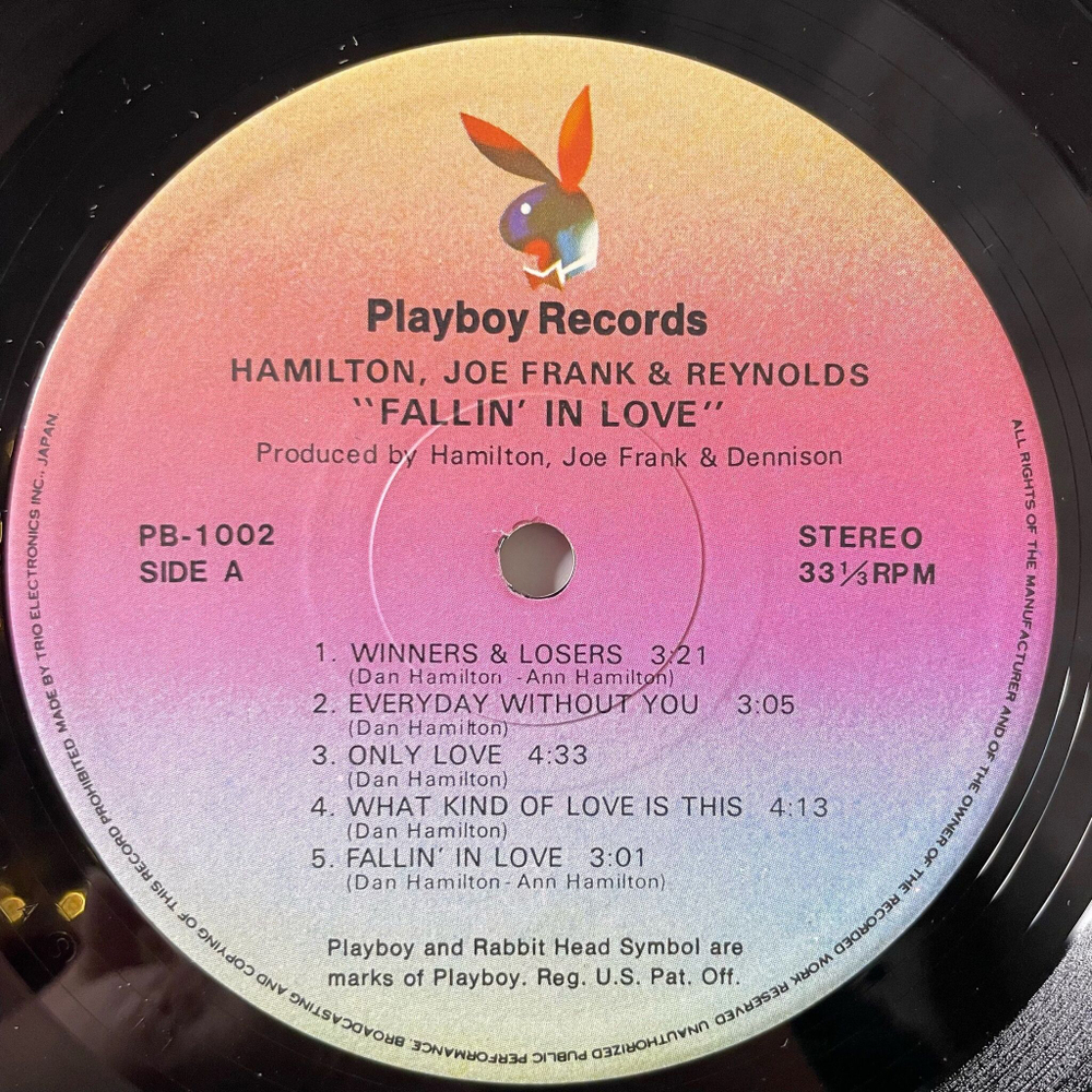 Винтажная виниловая пластинка LP Hamilton, Joe Frank and Reynolds Fallin' In Love (Japan 1975) (No Obi) Playboy Records