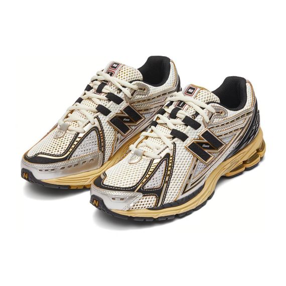 New Balance NB 1906R Бежевые кроссовки Низки Черно-серебристые Унисекс