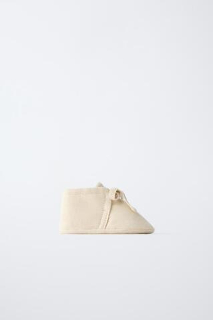 ZARA ПИНЕТКИ ХЛОПКОВЫЕ, БЕЖЕВЫЙ