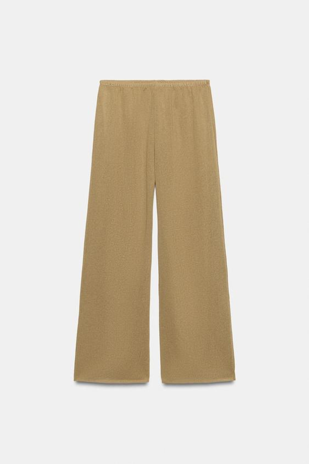 ZARA БРЮКИ ПРЯМОГО КРОЯ, ОЛИВКОВЫЙ