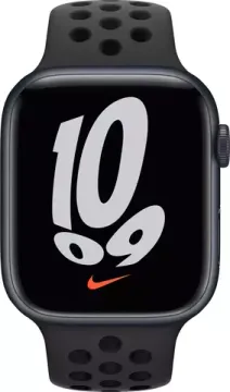 Apple Watch Nike Series 7, 45 мм, корпус из алюминия цвета «тёмная ночь»