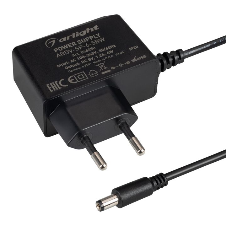 Блок питания ARDV-SP-6-5BW (5V, 1.2A, 6W) Arlight 046050