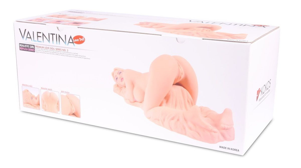 Мастурбатор-полуторс Valentina с двойным слоем материала (Цвет: телесный)