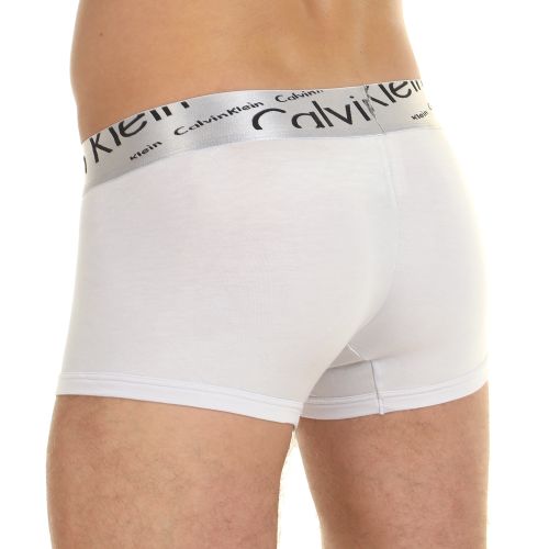 Мужские трусы хипсы белые Calvin Klein Steel Italics Black