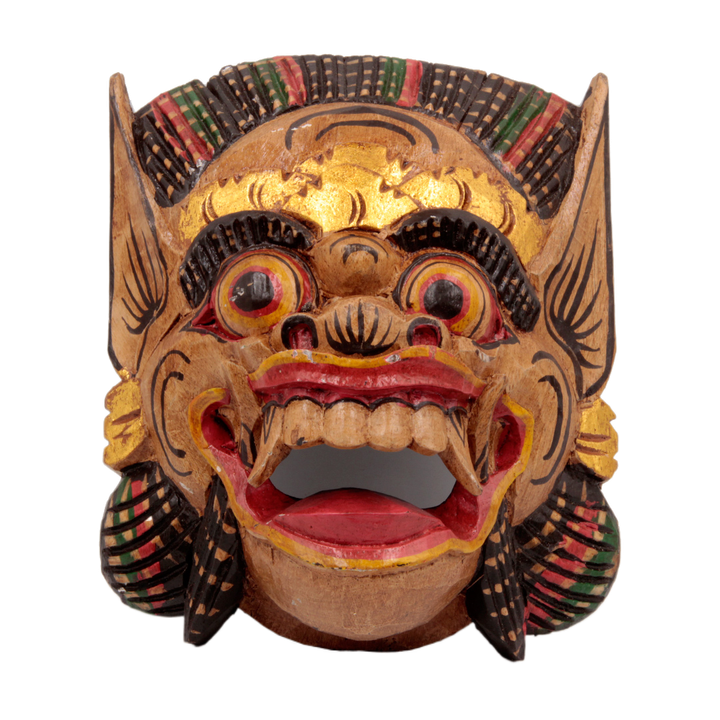 Маска настенная Баронг дерево Албезия цвет бежевый 18x7x20 см