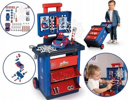 Игровой набор Smoby Мастерская Человека-паука Spidey Workshop с инструментами + 45 аксессуаров 360214