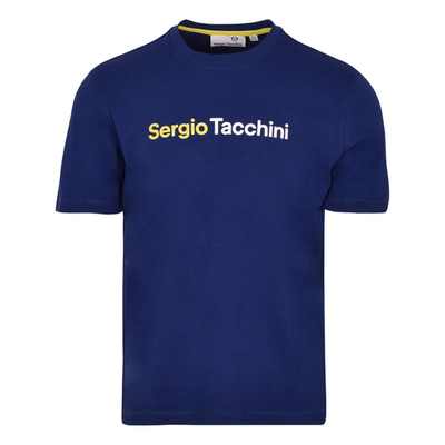 Футболка мужская теннисная Sergio Tacchini Robin T-shirt - blue/lime