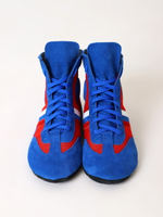 Борцовки для САМБО на шнурках синие