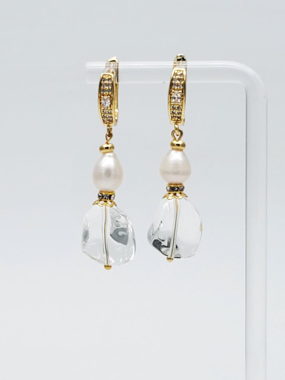 91001493 Серьги Роман с камнем - Фрея