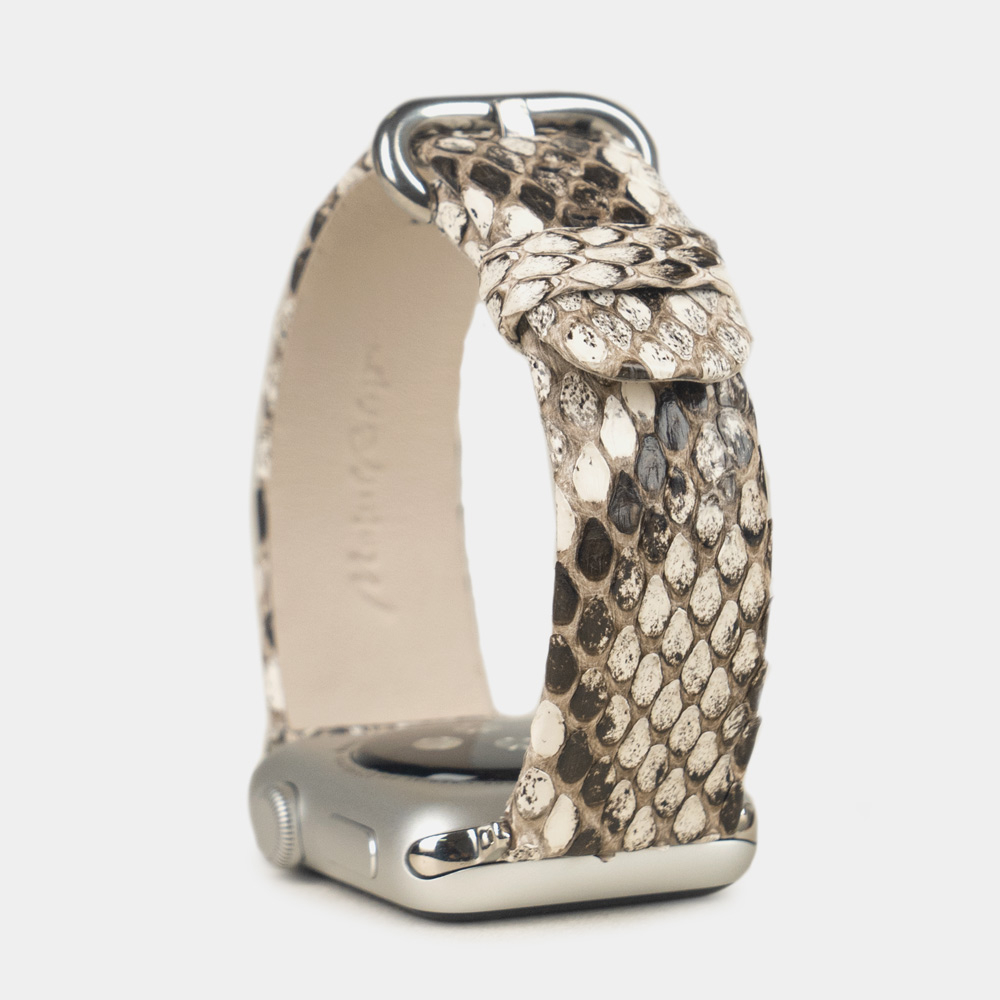 Ремешок для Apple Watch 44/45/46 mm из кожи питона, цвета Natur