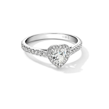 Золотое кольцо с бриллиантом сердце 0,5 карат