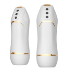 Белый вибромастурбатор Hero с режимом вакуума