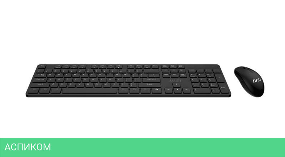 Набор периферии MSI Forge K200 Wireless Combo MS-8ZA4 черный (S11-43RU304-Y92)