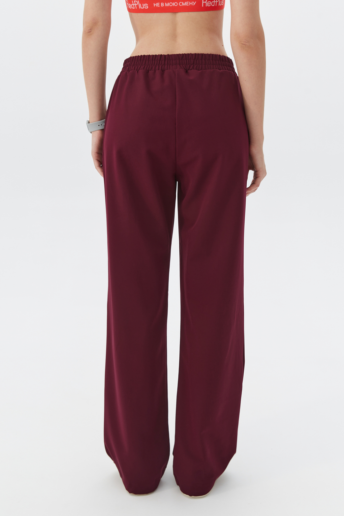 Брюки свободные медицинские женские Йошо, бордо ОЛД