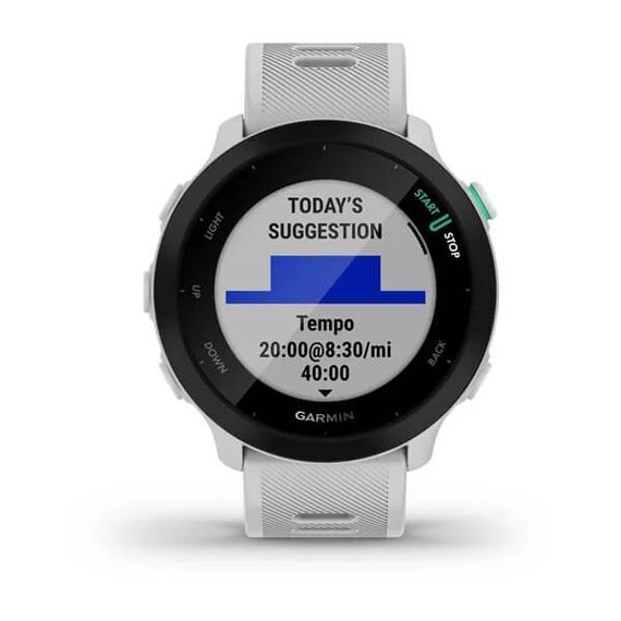 Garmin Forerunner 55 — белые умные часы с GPS для бега