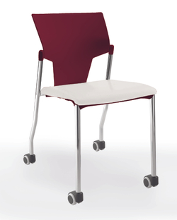 Aktiva стул на 4 ногах и колесах с мягким сиденьем