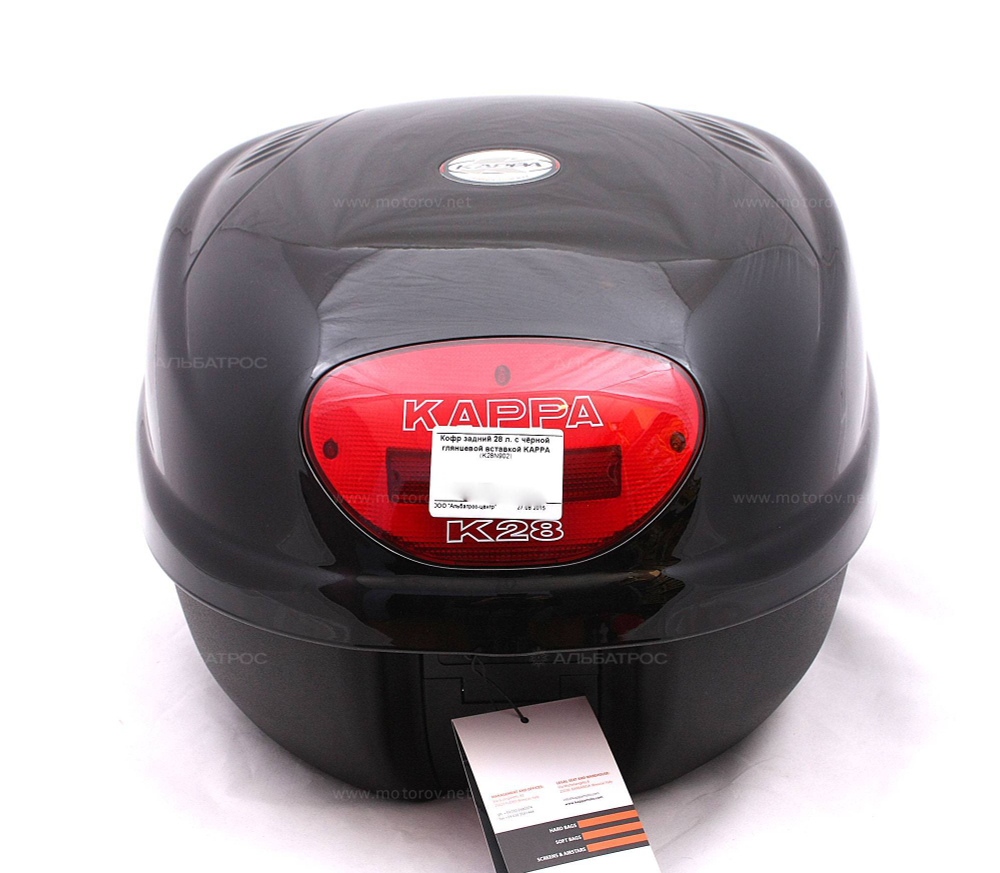 Кофр задний 28 л. чёрный глянцевый КАРРА