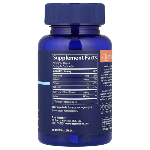 Trace, ConcenTrace®, микроэлементы, 90 капсул