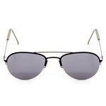 Черные солнцезащитные очки из титана с серыми линзами. Модель 08