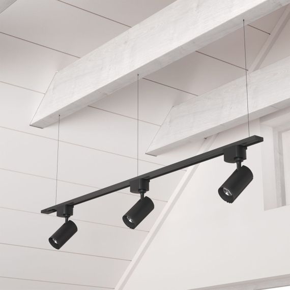 Шинопровод однофазный с питанием и заглушкой Crystal Lux CLT 0.11 01 L1000 BL