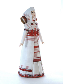 Кукла фарфоровая коллекционная Удмуртка