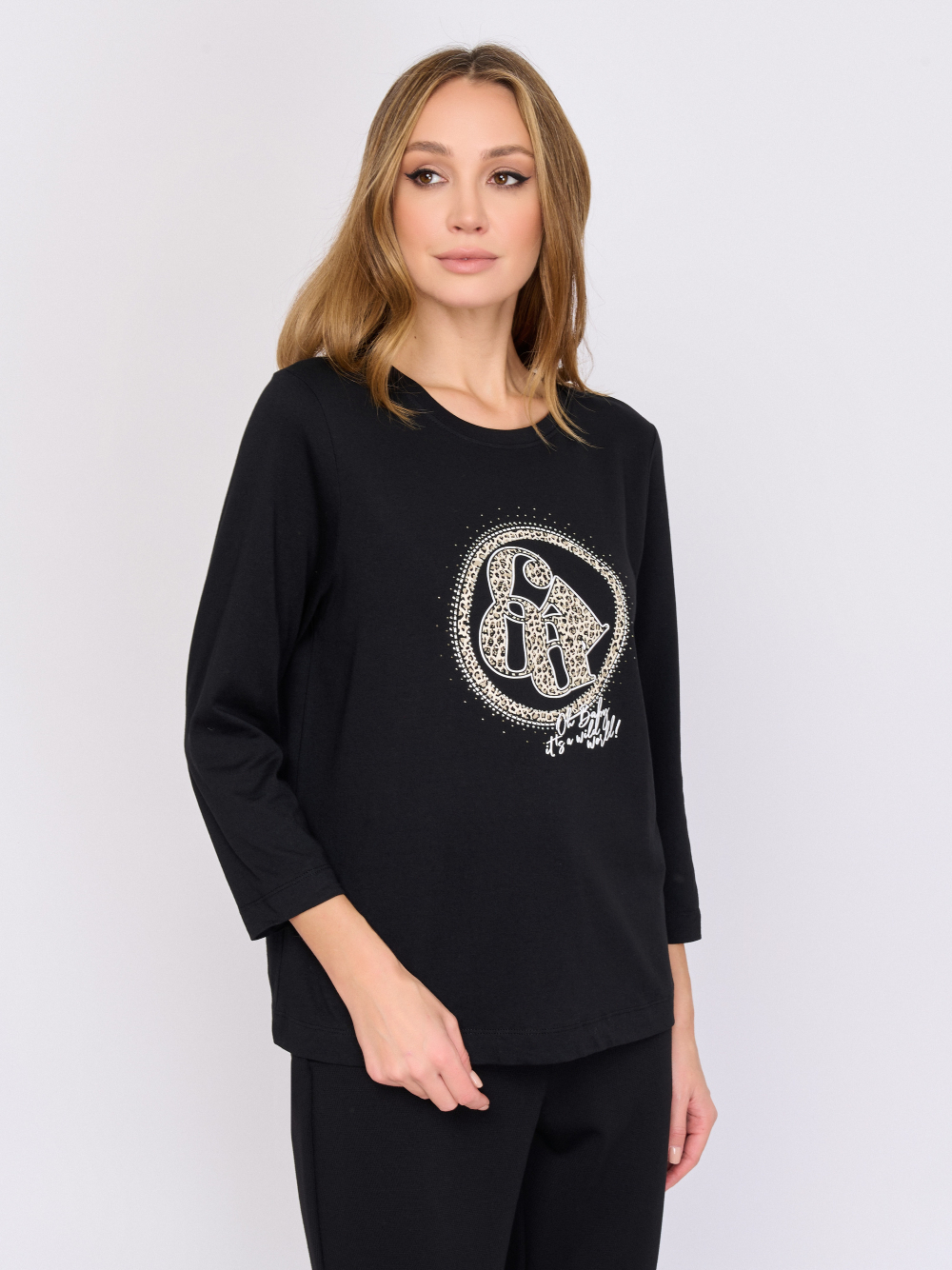 Лонгслив из хлопка и модала