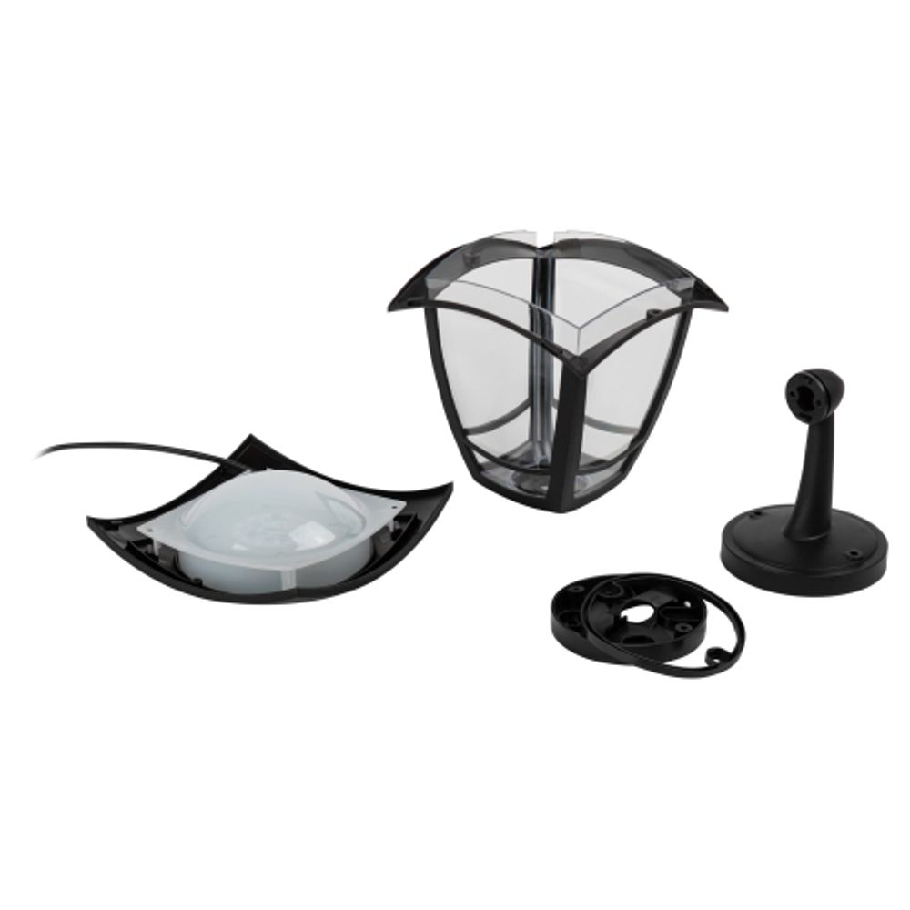 Садово-парковый светильник ЭРА ДБУ 07-8-002 Дели 2 черный 4 гранный настенный IP44 светодиодный 8Вт 3000K