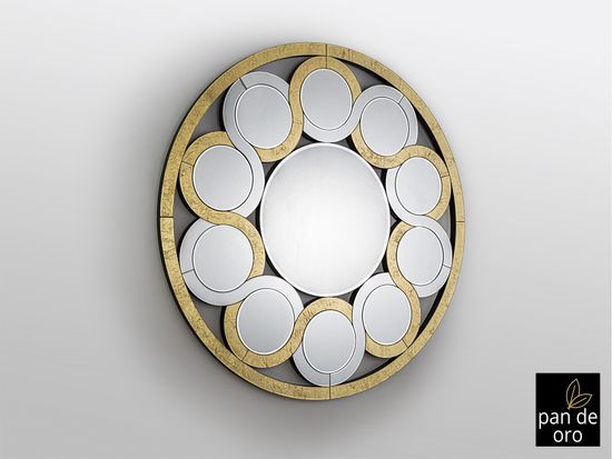 Зеркало Zendaya золотое 120Ø