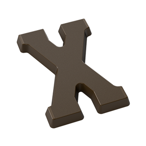 Форма для шоколадных фигур "Буквы" - X (275*135мм)