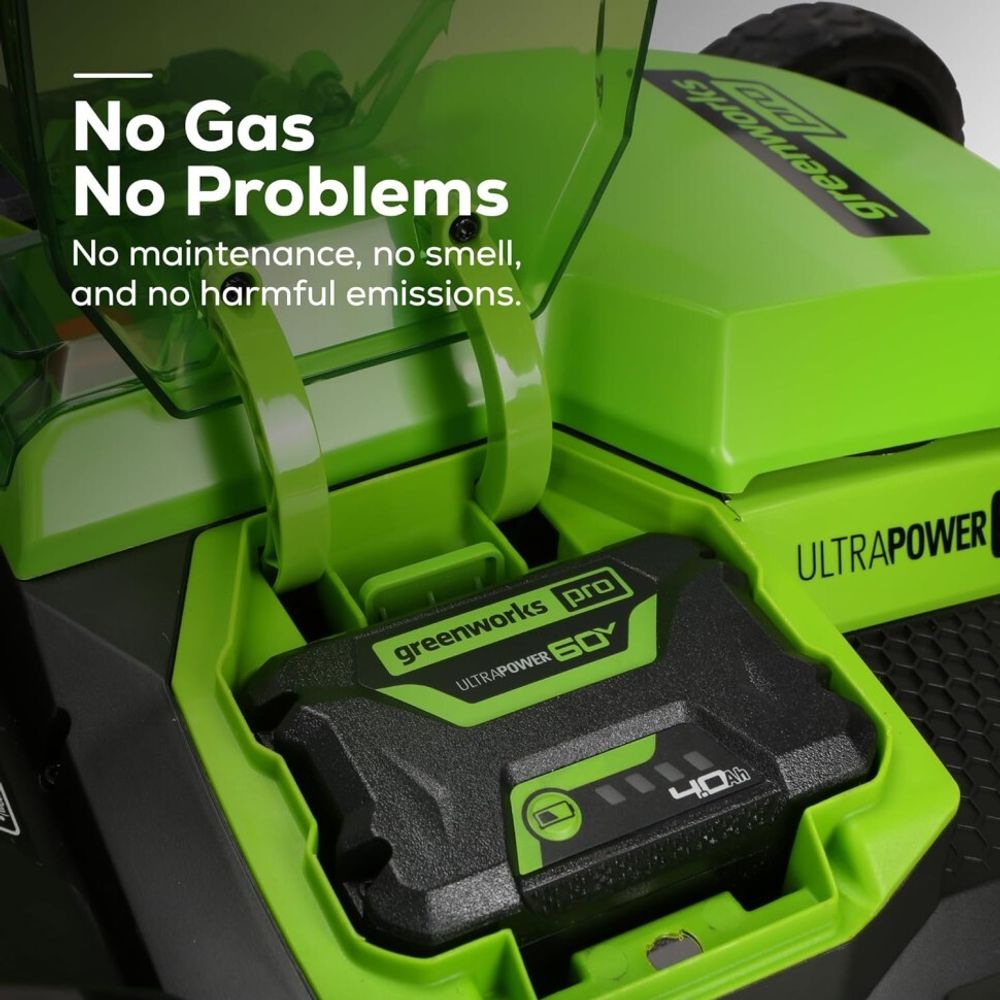 Cамоходная аккумуляторная газонокосилка Greenworks GD60LM61 Twin Force, 60v, 61 см, (2519107), без АКБ и ЗУ