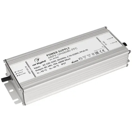 Блок питания ARPV-UH48480-PFC (48V, 10A, 480W) (Arlight, IP67 Металл, 7 лет) 031035