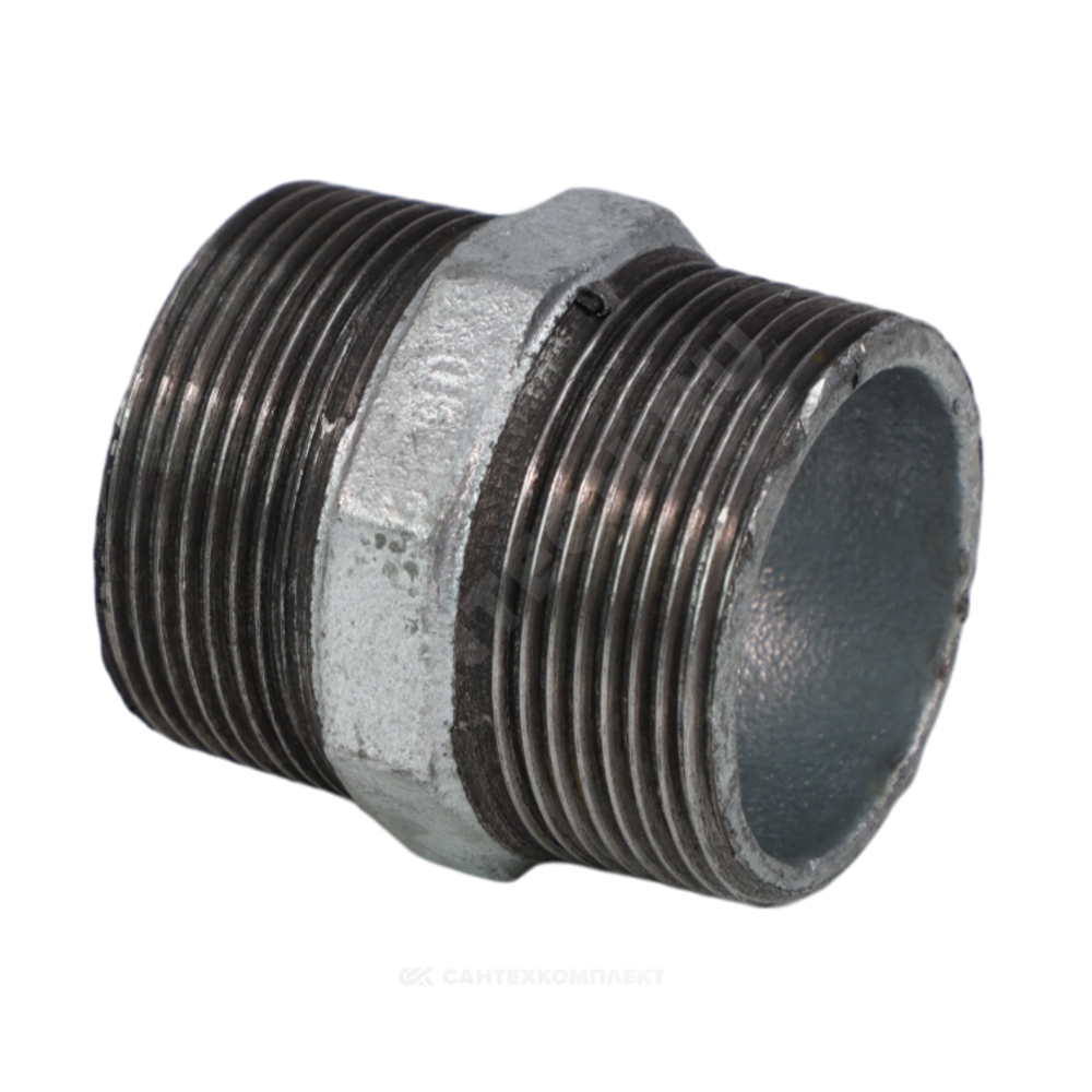 Ниппель прямой чугун оц Ду 32 (1 1/4") НР Fittex PLUS