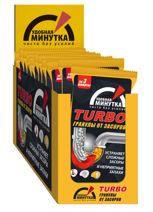 СРЕДСТВО ДЛЯ УДАЛЕНИЯ ЗАСОРОВ УДОБНАЯ МИНУТКА ГРАНУЛИРОВАННОЕ UNICUM 70ГР (15, 60)