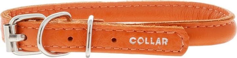 Ошейник "CoLLaR GLAMOUR" круглый для длинношерстных собак (ширина 8мм, длина 20-25см) оранжевый