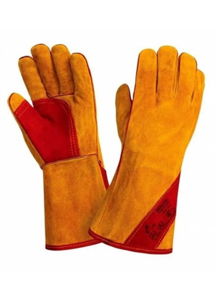 Краги РУССКИЕ ЛЬВЫ спилковые пятипалые