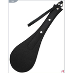 Фигурный спанкер из натуральной кожи "Хлопушка" (Цвет: черный)