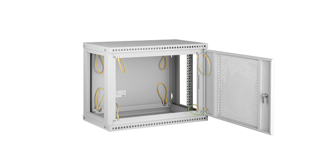 Шкаф настенный 19", 15U TLK TWI-156045-R-P-GY