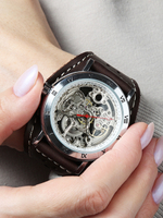 Часы скелетоны женские механические Winter YOURTIME