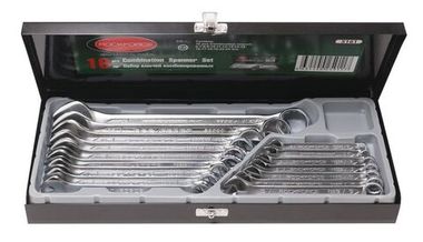 Набор ключей комбинированных 16пр.(6-19,22, 24мм),в метал. кейсе RockForce##Rock FORCE RF-5161