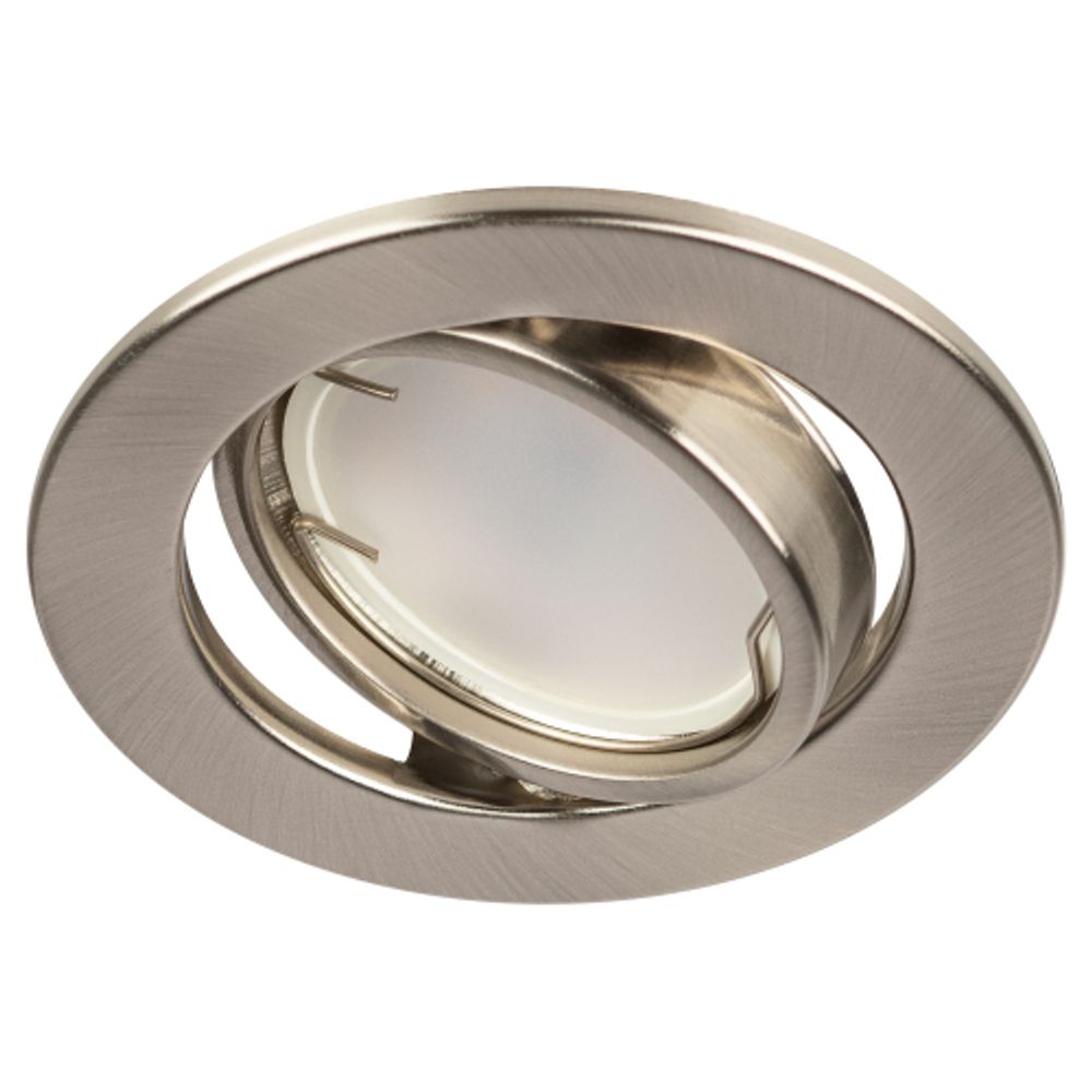 ST2A SN Светильник ЭРА штампованный поворотный MR16,12V/220V, 50W сатин никель