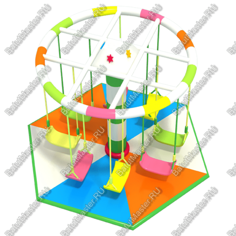 Электрическая карусель детская 4KIDS  "Веселый путешественник"