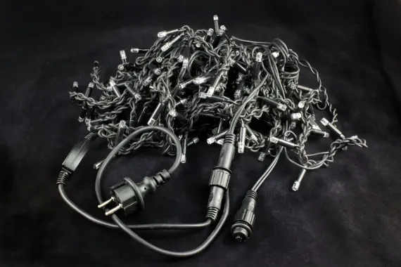 Бахрома-каучук 204 LED 6 м. 0,3*0,4*0.6 тепл.бел., мерц., черн.пр., IP65, Winner (ww.02.7B.204F+)