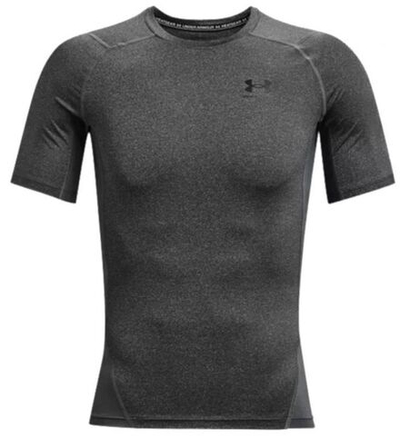 Мужская теннисная футболка Under Armour Men's HeatGear Armour Short Sleeve - carbon heather/black
