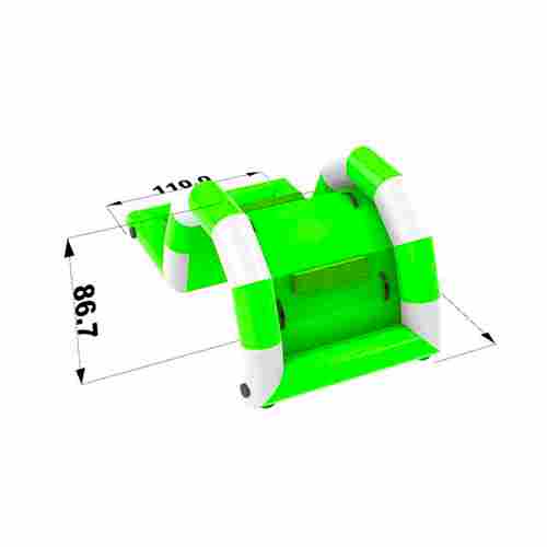 Надувная лестница для бассейна из ПВХ с бассейном, зелёный, 1.82*1.1*0.87 м