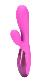 Розовый вибромассажер Excite 6x Rabbit Style со стимуляцией клитора - 17,8 см. (Цвет: розовый)