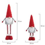 Украшение новогоднее интерьерное 70 см "Гном Ворчун", телескопические ножки, полиэстер, ЗОЛОТАЯ СКАЗКА, 592522