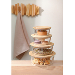 Контейнер для запекания и хранения smart solutions с крышкой из бамбука, 1300 мл