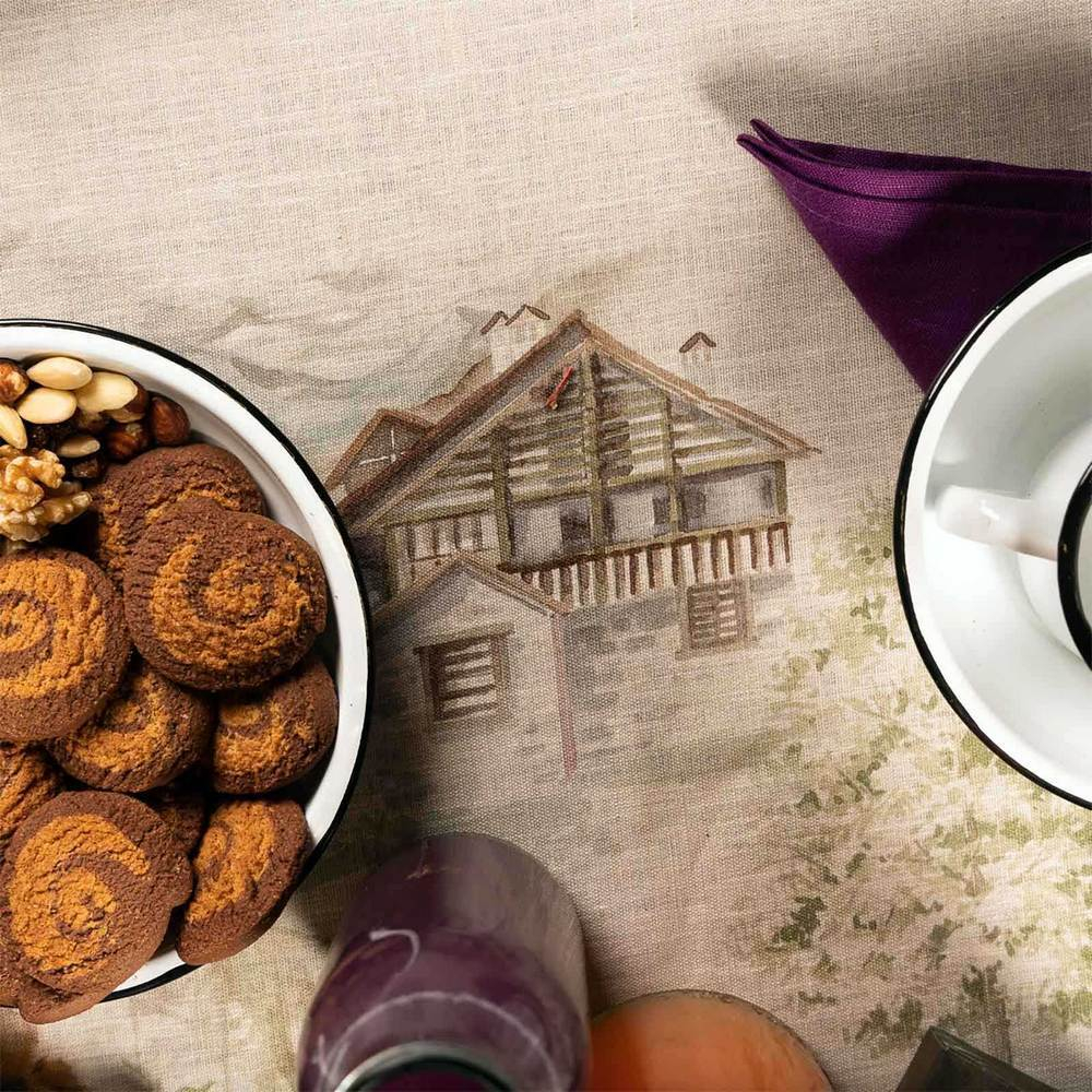 Скатерть 160x230 Tessitura Toscana Telerie Bambesta Naturale