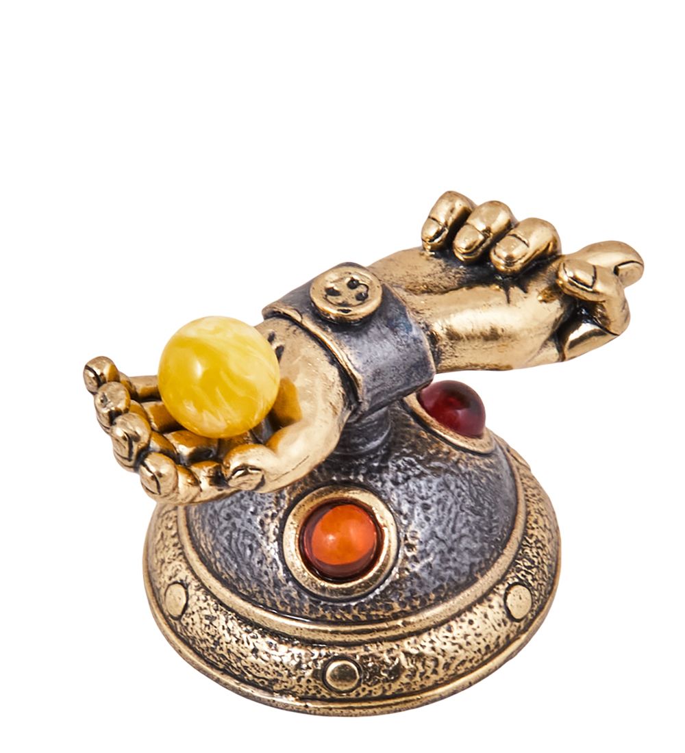 Народные промыслы AM-3920 Фигурка «Флюгер удачи» (латунь, янтарь)