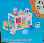 Развивающая игрушка деревянная Сортер кубик, коробка C-41818